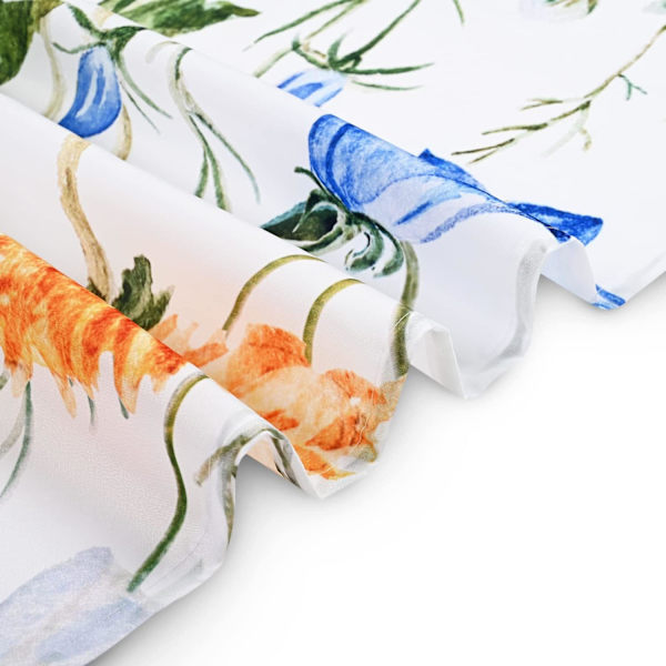 Blommig duschdraperi, blommig duschdraperi, färgglatt blommig duschdraperi för badrum, grönt blad och vildblomsduschdraperi, 72\" x 72\" tum