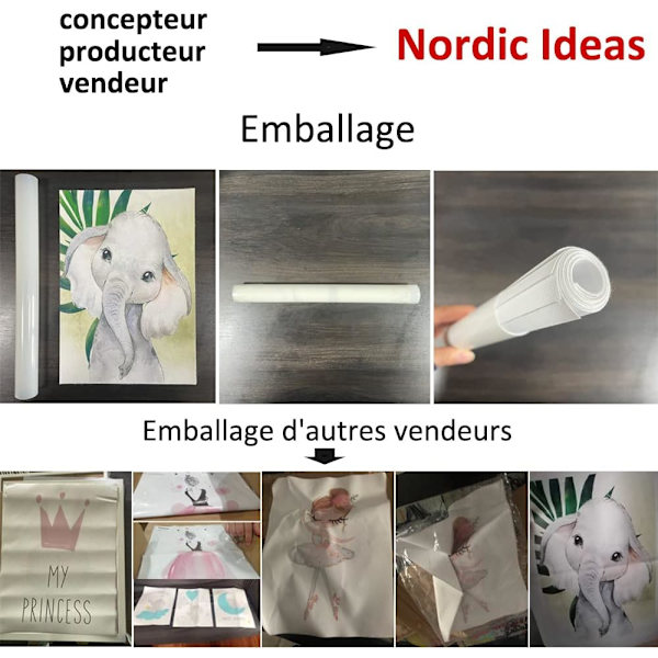 Lille Baby Akvarel Dyr Jungle Safari Prints Sæt af 6 (Uindrammet) Børneværelse Dekor Kunst