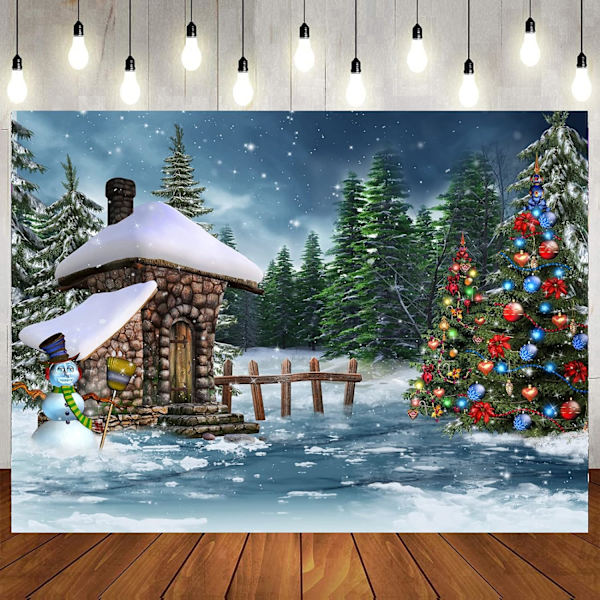 7X5ft Vinter Sne Foto Baggrund Jul Fotografi Baggrunde Jul Foto Props Baggrund Jul Tema Fest Dekorationer