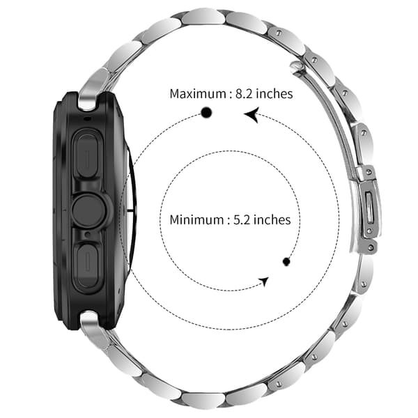 Klokkerem i rustfritt stål for Samsung Galaxy Watch 7 Ultra 47MM Sliver + Guld