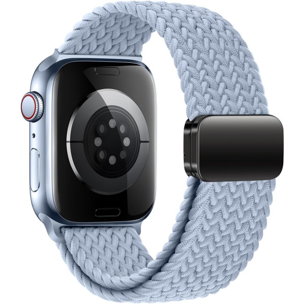 Sport Solo Loop kompatibel med Apple Watch Band 42 mm 44 mm 45 mm 49 mm för kvinnor män, justerbar magnetisk SE 9 8 7 6 5 4 3 Ultra 2