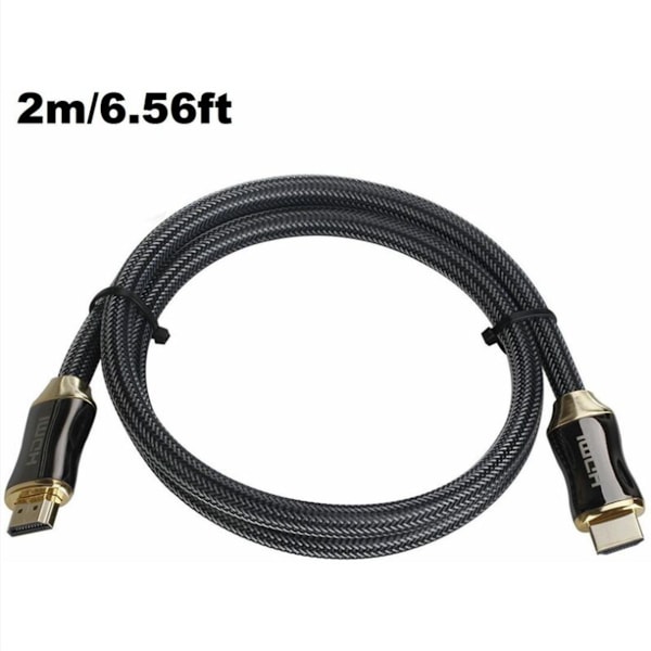 2M HDMI-kabel 8K-4K professionell 2.1 3D full HD höghastighets Ethernet 48Gb/s, ljud och video dynamisk HDR