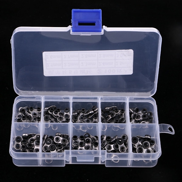 100 st Fiske Reparationssats Blandade Storlekar Fiske Reparationssats Fiske Spöguider Linje Ring Tips 2.1-3.0mm