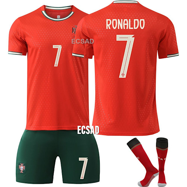 Heta påskerbjudanden! 2526 Portugisisk tröja nr 7 C Luo tröja nr 8 B Fee Barnkvalificeringsfotbollsuniform Tröja Kostym Gränsöverskridande 7 7 20#