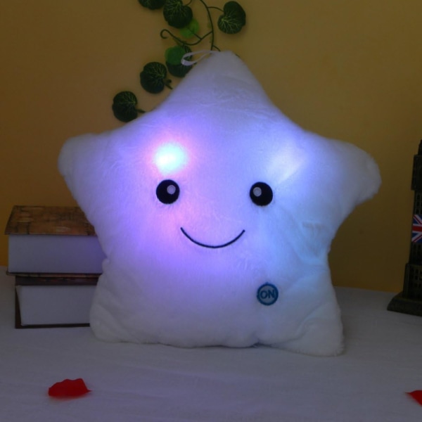 LED-stjärnkudde, lysande LED-nattlampa, stjärnformad plyschkudde, fyllda plyschdjur