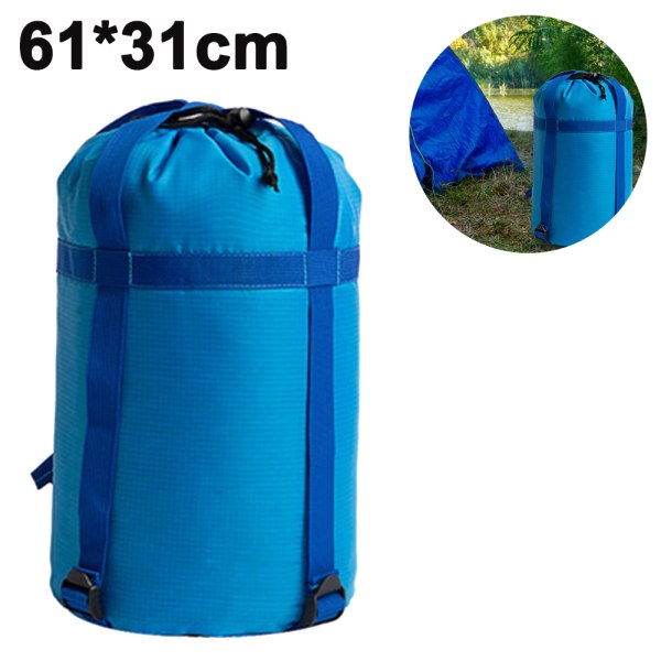 Kompressionspåse, sovsäckförvaringspåse, vattentät camping, vandring, ryggsäck för resor - bra sovsäckar kläder