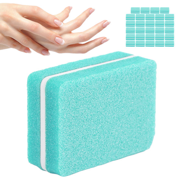 30 st Nail Buffer Block Professionell Salong Mini Bärbar Nagelbuffer Slipblock Manikyrverktyg Grön