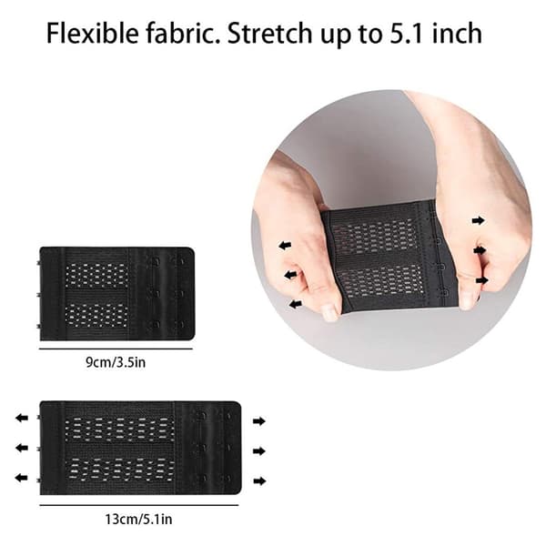 12-pack flexibla bh-förlängningsband 2/3/4 krokar justerbart bh-band