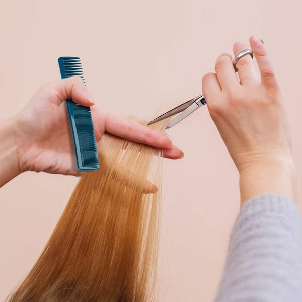 Rostfria hårsaxar för hårklippning, frisörsaxar, professionella salongsaxar för frisörer, en kam ingår, för hemmabruk för män och kvinnor