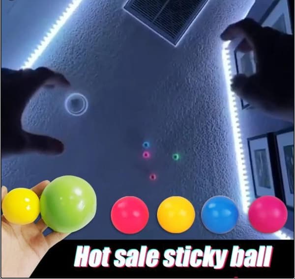 Sommarrea 3st Sticky Ball Glowing Globbles Squash Fidget Leksaker