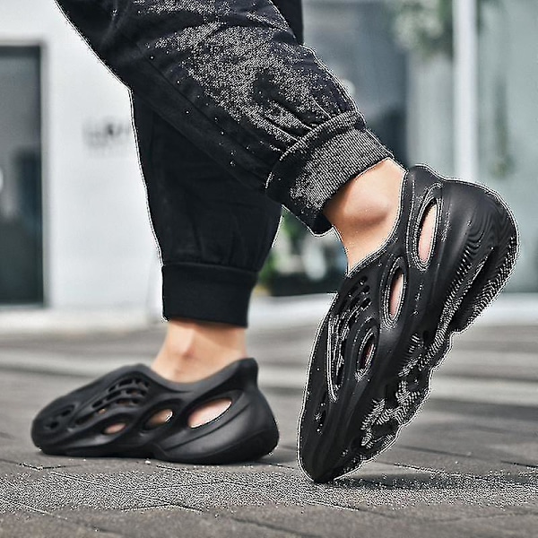 Heta nya erbjudanden! Högkvalitativa nya strandskum löparsandaler unisex svart svart black 40