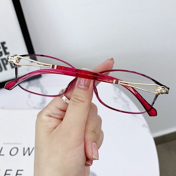 Heta påskerbjudanden! Läsglasögon ultralätt ram ROSA RÖD STYRKA 250 Rosaröd Rose red Strength 250