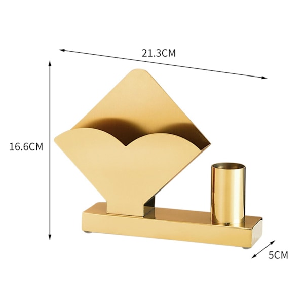 Dekorativ servetthållare stativ servetter stativ för bänkskiva restaurangfest guld