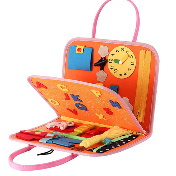 Montessori leksaker filt sysselsättningstavla aktivitetsbräda tidig barndomsutbildning grundläggande färdigheter inlärningsleksaker
