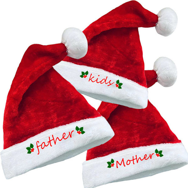 3-pack Plüsch Julklapp Familj Kort Plüsch Julklapp Juldekoration Tillbehör