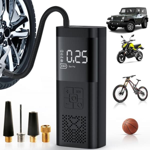 Sommarrea Bärbar Däckpump Luftkompressor - Kraftfull 180 PSI och 4000