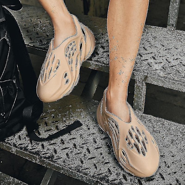 Heta nya erbjudanden! Högkvalitativa nya strandskum löparsandaler unisex Beige Beige Beige 42