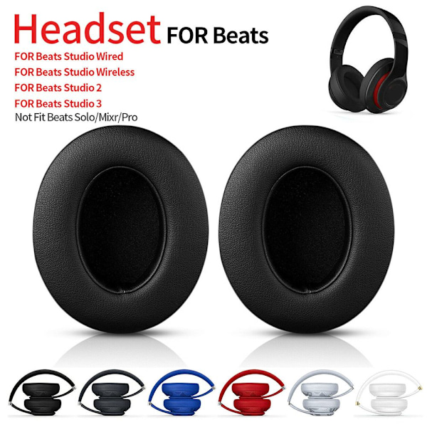Heta påskerbjudanden! Ersättningsöronkuddar för Beats Studio 2 3 Red