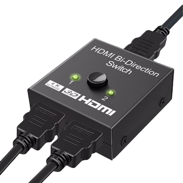 HDMI-switch 4K HDMI-splitter - Uppdaterad dubbelriktad HDMI-switch 1 in 2 ut eller 2 in 1