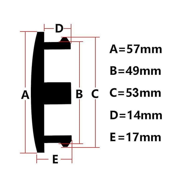 4 stk tomme navkapsler for Mazda 2 3 5 6 Cx5 Cx7 Cx9 Rx8, 57 mm