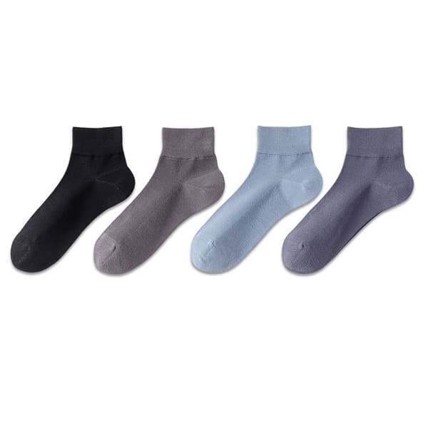 Sømløse sokker - 4-pakning Svart+Blå Black+Blue 96