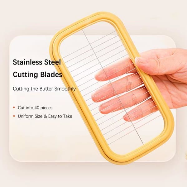 Airtight Butter Cutter, Refrigerator Butter Storage Container with Lid (280g)
