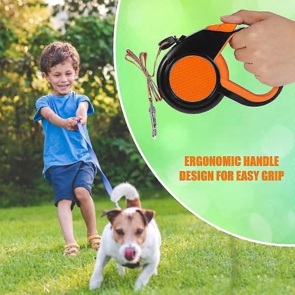 Retractable Dog Leash, Extendable Leash, Reflective Strong Tape with Non-Slip Handle