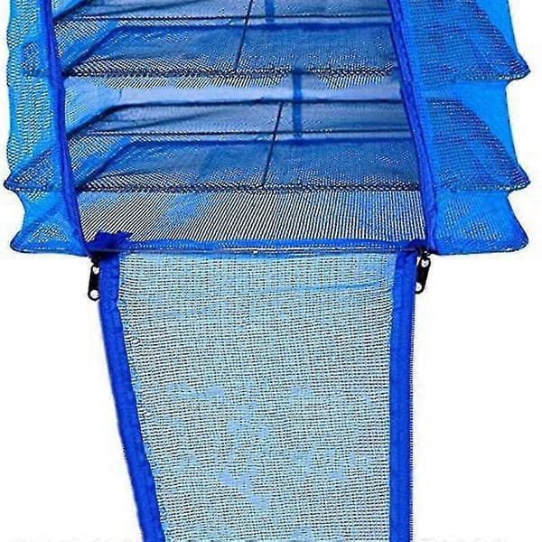 1 pc Foldable 3-layer Drying Rack for Vegetables, Fish, Dishes, Hanging Drying Net, Nature
