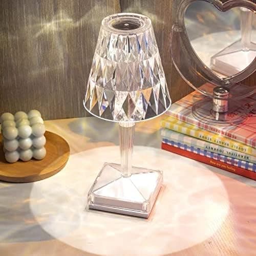 Drøm Krystal Bordlampe / Touch Control Bordlampe 3 Farver Dæmpbar Glas Bordlampe til Soveværelse Kaffe/Bar