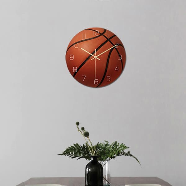 Basketball Look Wall Clock, Silent Home Decor, Wall Clock