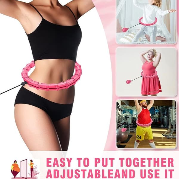 Smart Hula Hoop med 24 Avtakbare Lenker, Vektkuler for Vekttap og Trening