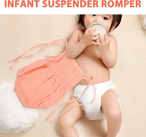 Bomull Lin Romper med Justerbare Stropper for Sommeren