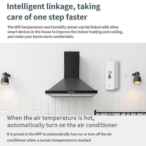 3x Tuya Wifi Temperatur- og Fugtighedssensor Indendørs Termometer Hygrometer
