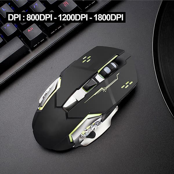 Rechargeable X8 Wireless Gaming Mouse Silent LED Backlit USB 1800DPI Optical Ergonomic Gaming Mouse