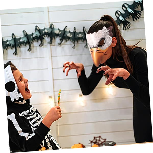 Naturtrogen Ørnemaske til Halloweenkostume Elastisk Bånd Let og Åndbar Design