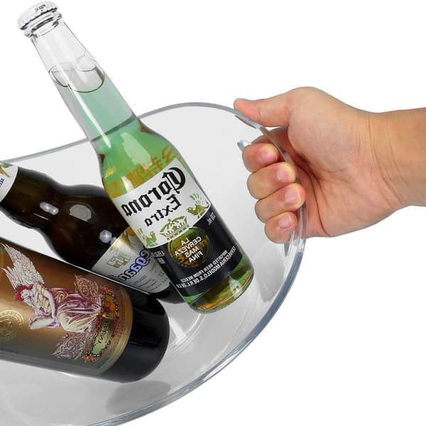 Läpinäkyvä elintarvikelaatuinen akryylijääämpäri, 3,5 l, läpinäkyvä
