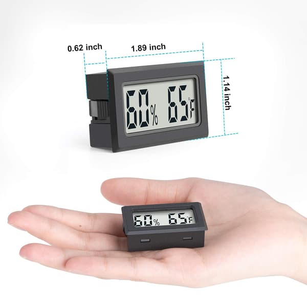 Reptiltermometer 4-pak Mini Digital Luftfugtighed Temperaturmåler