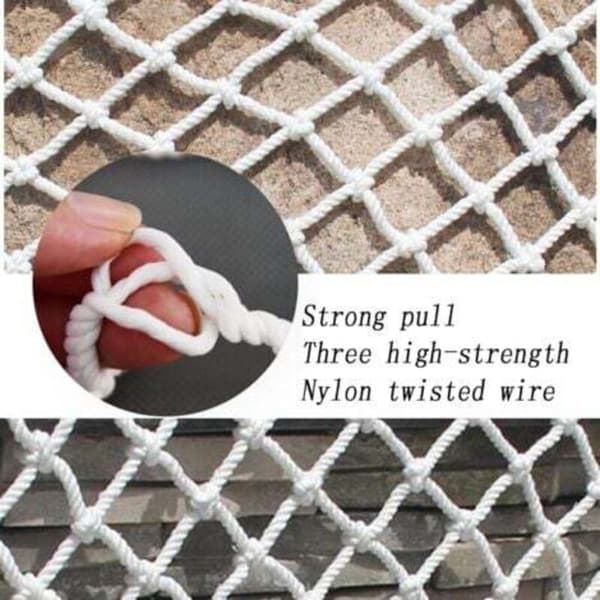 Nylon Protective Net, Fall Protection Net, Durable Strong Rope for Windows and Balconies, Prevents Falls, Tear-Resistant Net