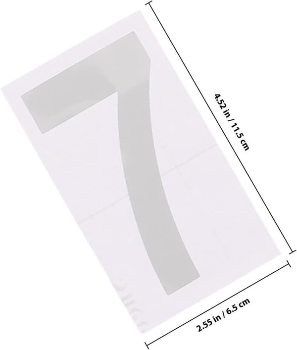 2 Sets Large White PVC Number Stickers for Mailbox, Self-Adhesive and Waterproof Reflective Numbers