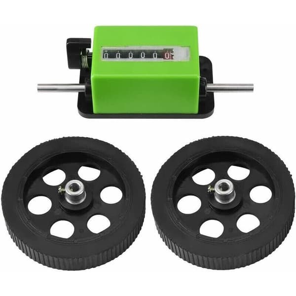 Meter Counter - 1 pc Mechanical Length Meter Counter Roller Wheel Green