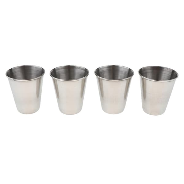 4 Pcs Stainless Steel Cups for Kids and Adults Stackable Easy to Carry 70ml