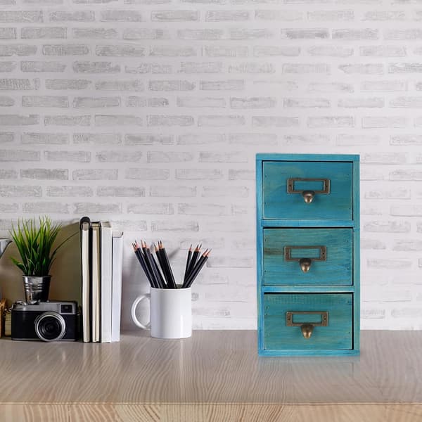 Multifunctional Wooden Storage Box for Desk Organization with Compartments