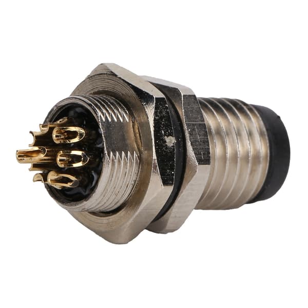 M8 Aviation 8-Pin Connector Waterproof Brass Nickel Plated Shell for Female