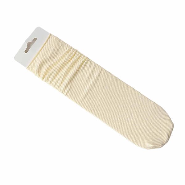 1 par hvite 32 cm nylonstrømper for unisex, komfortable sokker for vår og sommer