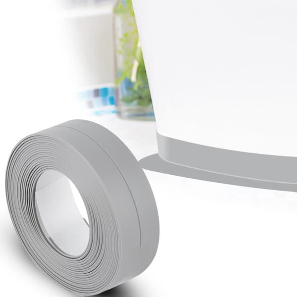 Grey Self-Adhesive Sealing Strip for Bathroom Wall, Sink, Kitchen 22mm x 3.2m