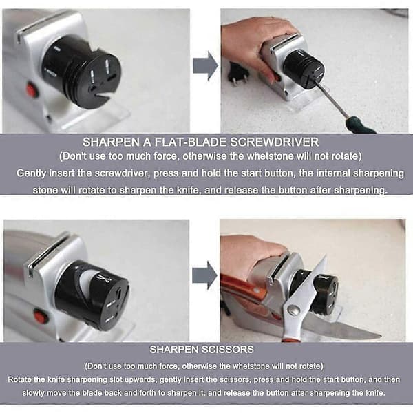 Electric Knife Sharpener, Kitchen Knife Sharpener, Non-Slip Base for Knife Scissor Screwdriver