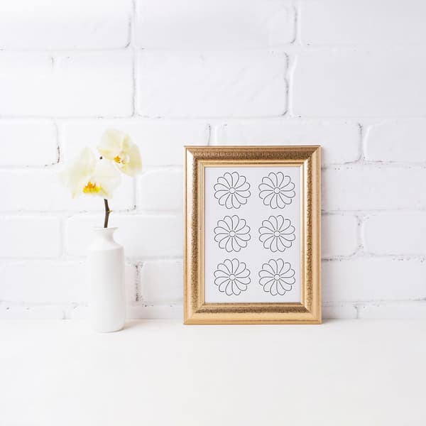 8 stk. quilteskabeloner sæt blomsterbroderi patchwork syning maleri DIY håndværkstilbehør