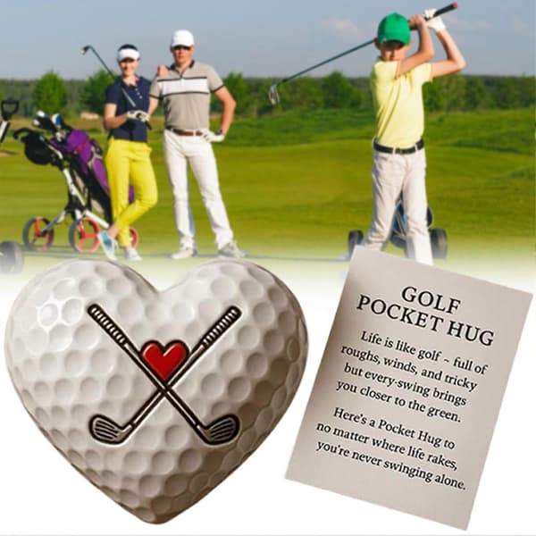 Golfs Lommekram til Julegave Hjerteformet Golfbolddekoration Perfekt til Julefestgave