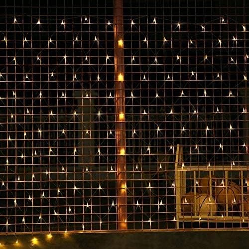 LED String Lights 3x3m 320 LED Net Lights 8 Modes Curtain Lights with Plug for Wedding Party