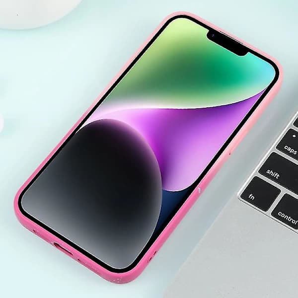 For iPhone 14 Plus Gradient Stjerneklar Silikondeksel med Linsebeskyttelse